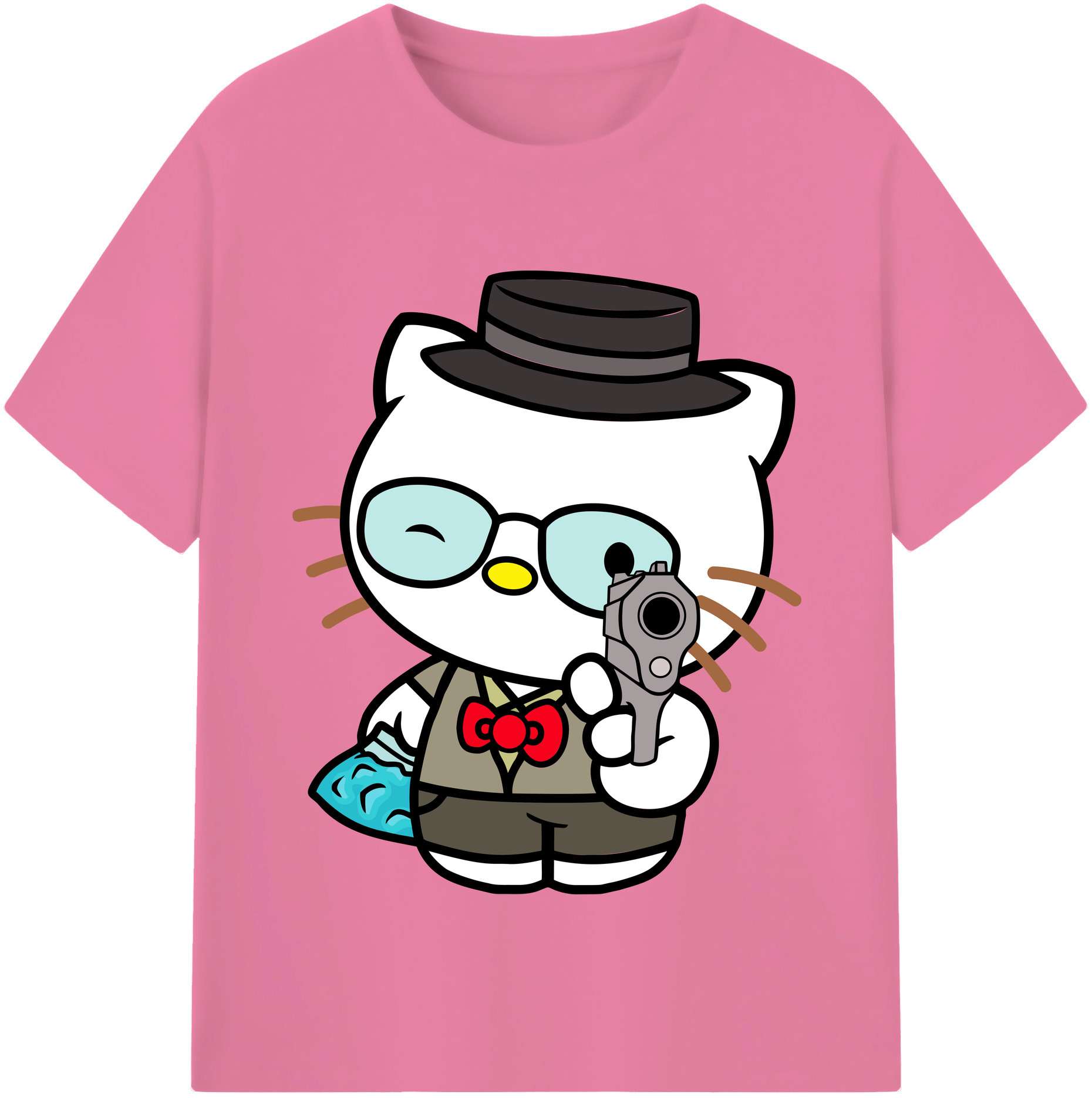 （画像用） Hello Kitty ハローキティ 綿100％半袖Tシャツ（フロントプリント）
